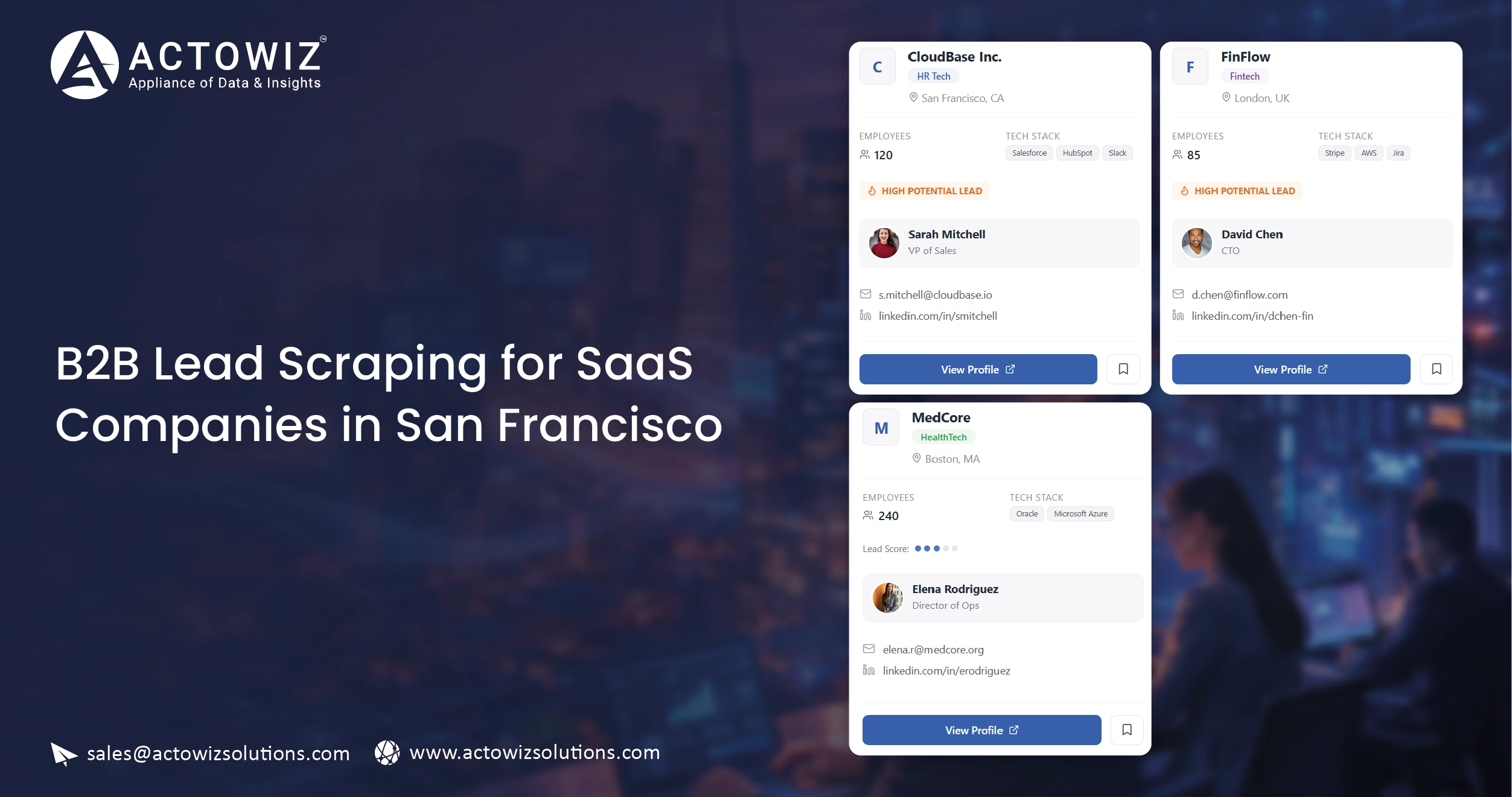 B2B Lead Scraping for SaaS Companies SF | Actowiz Solutions